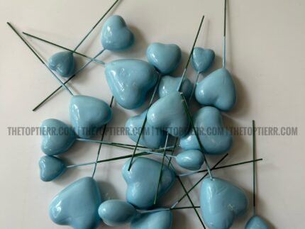 Light Blue Heart Faux - Set Of 20 Pieces