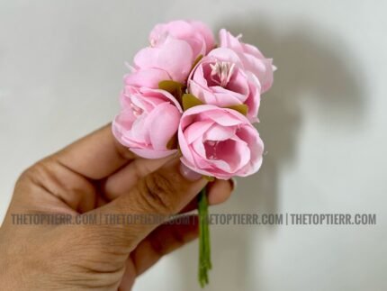 Miniature Rose Bud Pink (Bunch Of 6)