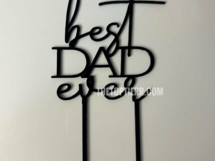 Happy Birthday Cake Topper - Black (HB 53)