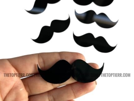 Moustache Black Cutout/Charm (Pack Of 6)